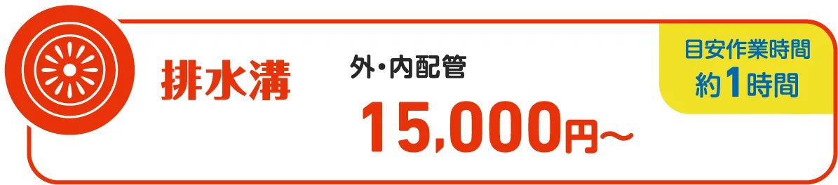 排水溝（外・内配管）の価格表