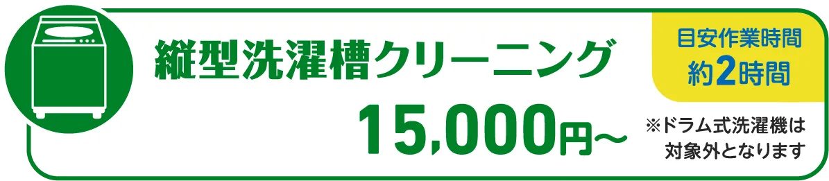 縦型洗濯層クリーニング価格表